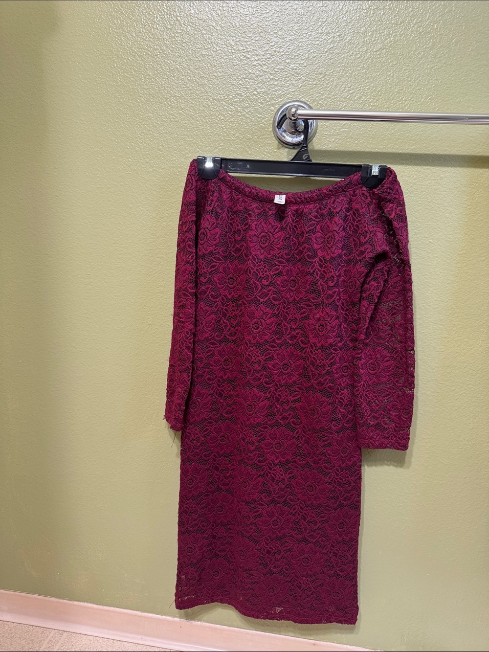 Burgundy laced dress